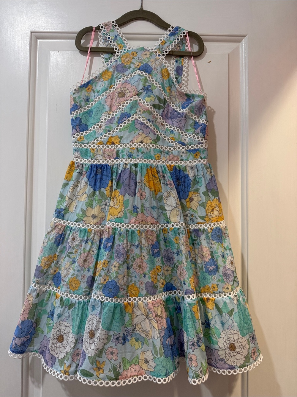 Marlo blue floral dress size 9-10